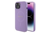 Mobil - Covers & Cases - GUESS Saffiano MagSafe case for iPhone 15 Plus - purple - 3666339155919