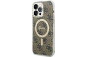 Mobil - Covers & Cases - GUESS IML 4G MagSafe Case for iPhone 15 Pro Max - Brown - 3666339194611
