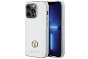 Mobil - Covers & Cases - GUESS Strass Metal Logo case for iPhone 15 Pro - silver - 3666339151164