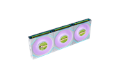 Kabinet Køler - Lian Li UNI FAN SLINF LCD FLEX 120 (3-pack) - Kabinet køler - 120mm - Hvid med RGB LED lys - 30 dBA - 12SLIND1F3W