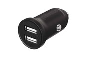 Mobil - Adaptere & Opladere - X2O 2x12W Dual Car Charger USB-A/A - Black - SC239005