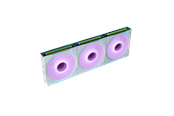 Kabinet Køler - Lian Li UNI FAN SLINF FLEX 120 (3-pack) with controller - Kabinet køler - 120mm - Hvid med RGB LED lys - 30 dBA - 12SLIN1F3W