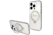 Mobil - Covers & Cases - GUESS Ring Stand Script Glitter MagSafe case for iPhone 15 Pro - transparent - 3666339156626