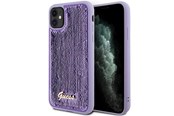 Mobil - Covers & Cases - GUESS Sequin Script Metal case for iPhone 11 / Xr - purple - 3666339176129