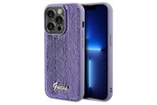 Mobil - Covers & Cases - GUESS Sequin Script Metal case for iPhone 13 Pro Max - purple - 3666339176174