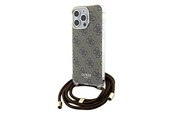 Mobil - Covers & Cases - GUESS Crossbody Cord 4G Print case for iPhone 15 Pro Max - brown - 3666339148096