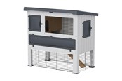 Kanin & gnaver - Ferplast Grand Lodge 120 Rabbit Hutch Grey - 8010690139777