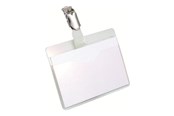 Konference & Præsentation - DURABLE name badge holder - for 60 x 90 mm - transparent (pack of 25) - 810619