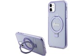 Mobil - Covers & Cases - GUESS Ring Stand Script Glitter MagSafe case for iPhone 11 / Xr - purple - 3666339156640