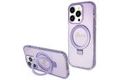 Mobil - Covers & Cases - GUESS Ring Stand Script Glitter MagSafe case for iPhone 13 Pro Max - purple - 3666339156695