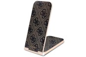 Mobil - Adaptere & Opladere - GUESS 4G Pattern MagSafe foldable 2in1 15W inductive charger - brown - 3666339170172