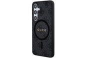 Mobil - Covers & Cases - GUESS 4G Collection Leather Metal Logo MagSafe Case for Samsung Galaxy S24 - Black - 3666339241452