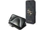 Mobil - Covers & Cases - GUESS 4G Metal Logo case for iPhone 15 Pro - gray - 3666339194406