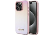 Mobil - Covers & Cases - GUESS Saffiano Iridescent Script case for iPhone 14 Pro - pink - 3666339224769