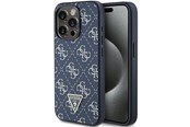 Mobil - Covers & Cases - GUESS 4G Triangle Metal Logo case for iPhone 15 Pro - blue - 3666339225926