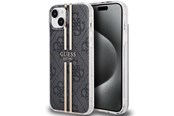 Mobil - Covers & Cases - GUESS IML 4G Gold Stripe case for iPhone 15 Plus / 14 Plus - black - 3666339222697