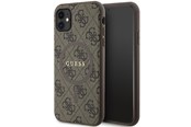 Mobil - Covers & Cases - GUESS GUHMN61G4GFRW iPhone 11 6.1" / Xr brown/brown hardcase 4G Collection Leather Metal Logo MagSafe - 3666339226367