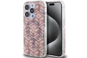 Mobil - Covers & Cases - GUESS IML GCube MagSafe case for iPhone 15 Pro - pink - 3666339222000