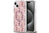 Mobil - Covers & Cases - GUESS IML GCube MagSafe case for iPhone 15 Plus / 14 Plus - pink - 3666339221997