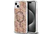 Mobil - Covers & Cases - GUESS IML GCube MagSafe case for iPhone 15 / 14 / 13 - brown - 3666339222123
