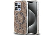 Mobil - Covers & Cases - GUESS IML GCube MagSafe case for iPhone 15 Pro Max - brown - 3666339222154