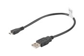 USB kabel - Lanberg - USB cable - USB to Micro-USB Type B - 30 cm - CA-USBM-10CC-0003-BK