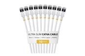 Netværkskabel - StarTech.com Startech patch cable - 30 cm - white - Hvid - 6ASTP34WHS30CM10PK
