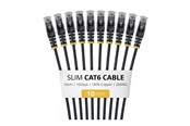 Netværkskabel - StarTech.com Startech patch cable - 50 cm - black - Sort - N6PAT50CMBKS10PK
