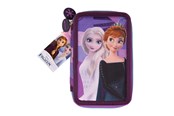 Skoletilbehør - Frozen Filled double decker pencil case 300D rich nylon 19.5 x 12.5 x 4 cm. - 119408516