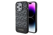 Mobil - Covers & Cases - GUESS GCube Stripes MagSafe case for iPhone 15 Pro Max - black - 3666339194734