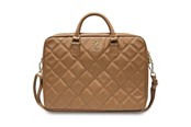 Tasker - GUESS Quilted 4G bag for a 16" laptop - brown - 3666339210953
