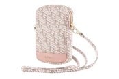 Mobil - Andet Tilbehør - GUESS Zip GCube Bottom Stripe phone bag - pink - 3666339210670