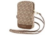 Mobil - Andet Tilbehør - GUESS Zip GCube Bottom Stripe phone bag - brown - 3666339210663
