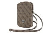 Mobil - Andet Tilbehør - GUESS Zip 4G Triangle bag - brown - 3666339210748