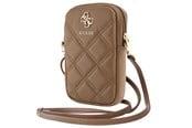 Mobil - Andet Tilbehør - GUESS Zip Quilted 4G bag - brown - 3666339210717