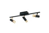 Lamper - EGLO Stars of Light TOMARES spotskinne, 3x5W, 3x480 lm, sort/messing - 39146