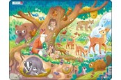 Puslespil - Larsen Puzzles "Cute Forest Animals" Jigsaw Puzzle – 29 pieces Maxi (36.5 x 28.5 cm) 2D Puslespil - BM10