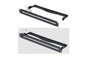 Netværkstilbehør - StarTech.com Startech blank keystone patch panel - 1U - 19" - with cable management bar for RJ45 - TAA Compliant - C6PANELSTP241U