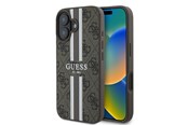 Mobil - Covers & Cases - GUESS 4G Printed Stripes MagSafe iPhone 16 Plus Case - Brown - 3666339342135