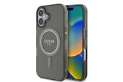 Mobil - Covers & Cases - GUESS IML Glitter Circle MagSafe case for iPhone 16 - black - 3666339307400