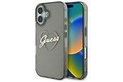 Mobil - Covers & Cases - GUESS IML Heart Case for iPhone 16 Plus - Black - 3666339306816