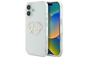 Mobil - Covers & Cases - GUESS IML Heart iPhone 16 Case - Transparent - 3666339307257
