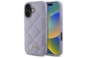 Mobil - Covers & Cases - GUESS Quilted Metal Logo case for iPhone 16 - light purple - 3666339346461