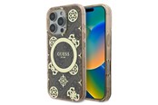 Mobil - Covers & Cases - GUESS IML Peony On 4G Background MagSafe Case for iPhone 16 Pro - Brown - 3666339300074