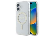Mobil - Covers & Cases - GUESS IML Glitter Circle MagSafe iPhone 16 Case - Clear - 3666339307554