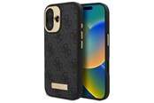 Mobil - Covers & Cases - GUESS 4G Logo Plate MagSafe case for iPhone 16 - black - 3666339340063