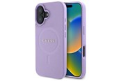 Mobil - Covers & Cases - GUESS Saffiano MagSafe iPhone 16 Case - Purple - 3666339346263