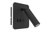Lamper - EGLO FANZAROTTA 1 SPOT 4-KANT H145 M/AFBR.+ USB-C SORT - 902163