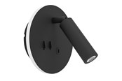 Lamper - EGLO FANZAROTTA 1 SPOT RUND Ø:145 M/AFBR.+ USB-C SORT - 902162