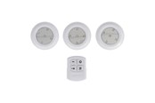 Lamper - EGLO YAMENZI UNDERSKAB Ø:88 3 STK M/FJERNBETJ. IP65 HVID - 902945